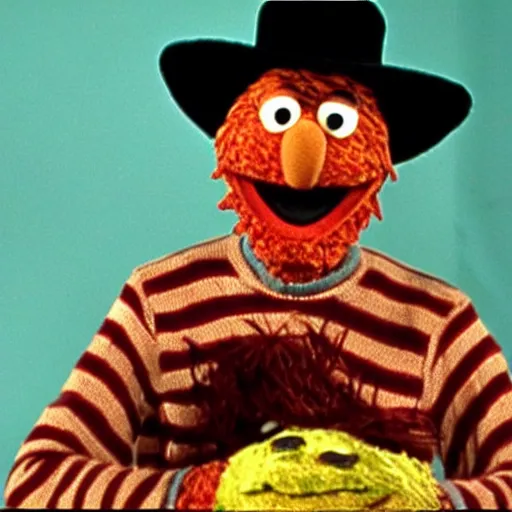 Image similar to Freddy Krueger on Sesame Street