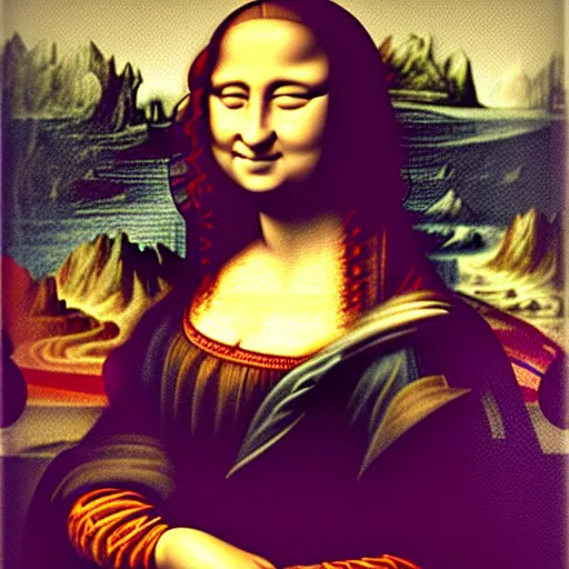 Prompt: woman singing on stage with the appearance of the ( ( ( ( ( ( ( ( mona lisa ) ) ) ) ) ) ) )