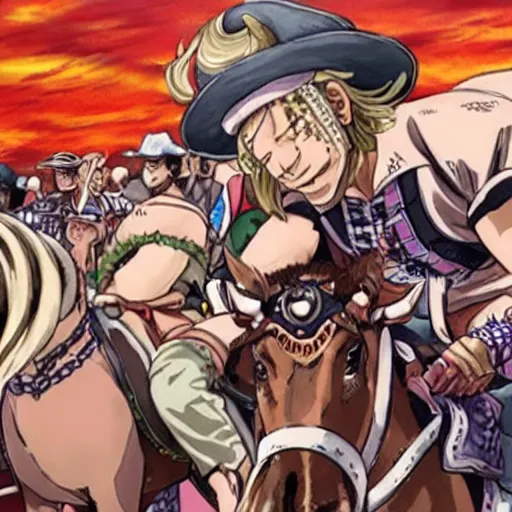 Prompt: steel ball run