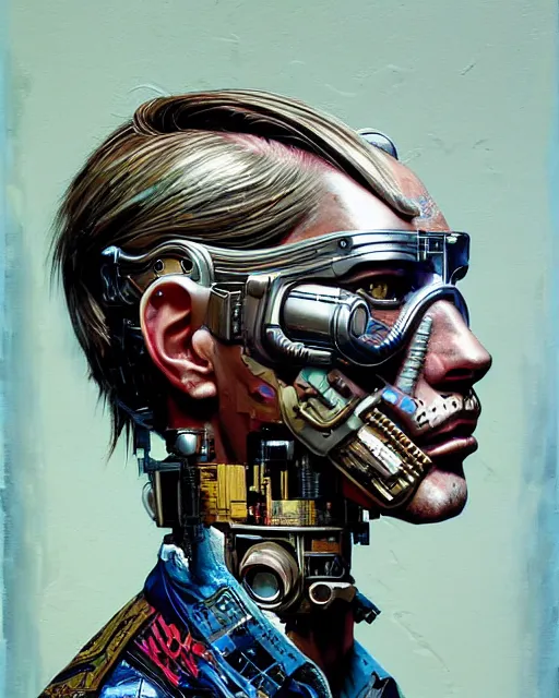 Image similar to a portrait of an anthropomorphic cyberpunk ocelot by sandra chevrier, by jon foster, detailed render, tape deck, epic composition, cybernetics, 4 k realistic, cryengine, realistic shaded lighting, sharp focus, masterpiece, by enki bilal