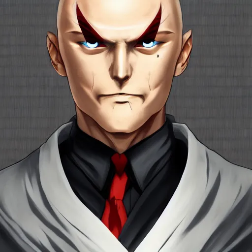 Image similar to portrait of agent 4 7, anime fantasy illustration by tomoyuki yamasaki, kyoto studio, madhouse, ufotable, trending on artstation