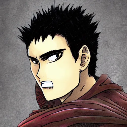 Image similar to guts from berserk in the style of chris chan, high detail