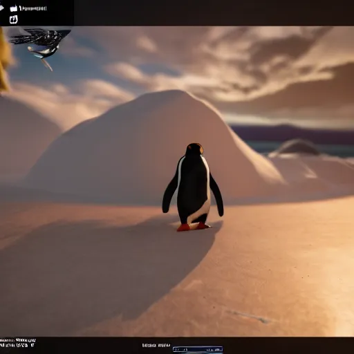 Prompt: penguin masked ninja, symmetric, highly detailed, Unreal Engine 8K,