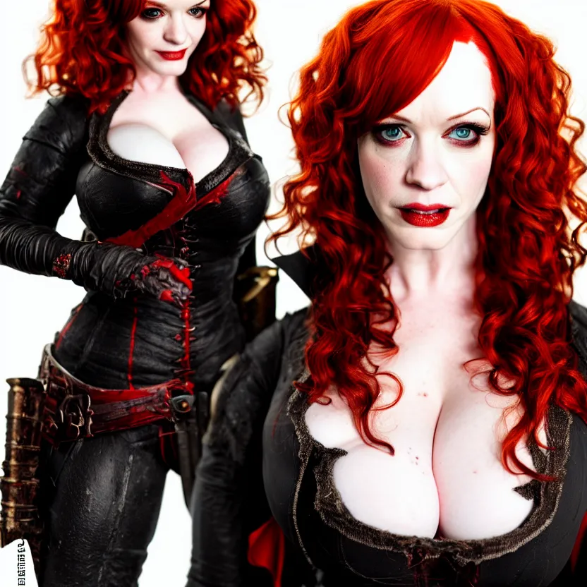 Image similar to full body photograph of christina hendricks as a vampire warrior, extremely detailed. dslr. 8 5 mm.