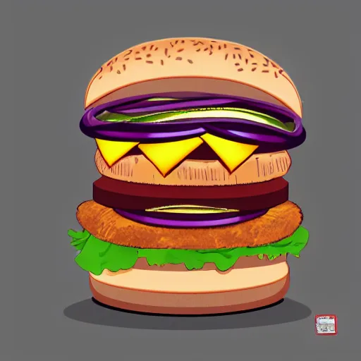 Prompt: Burger, trending on artstation