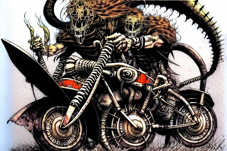 Image similar to ian miller, infernal motorbiker