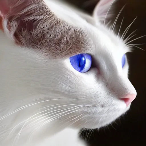 Image similar to white cat with blue eyes,