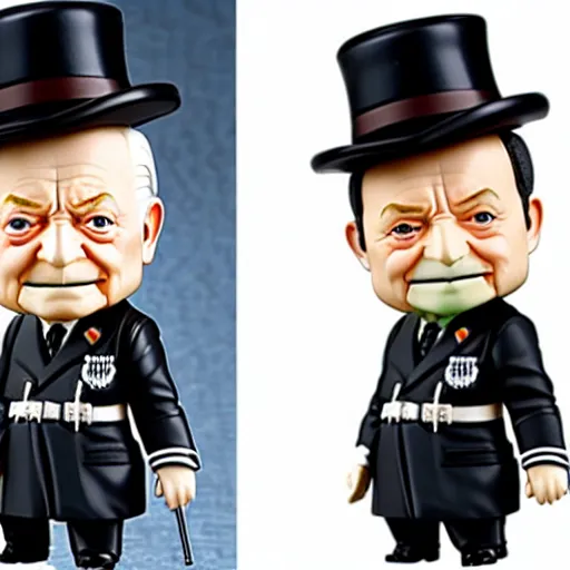 Image similar to nendoroid winston churchill, detailed, custom