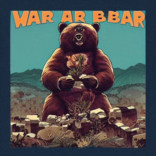 Image similar to war bear album art, cover art, poster