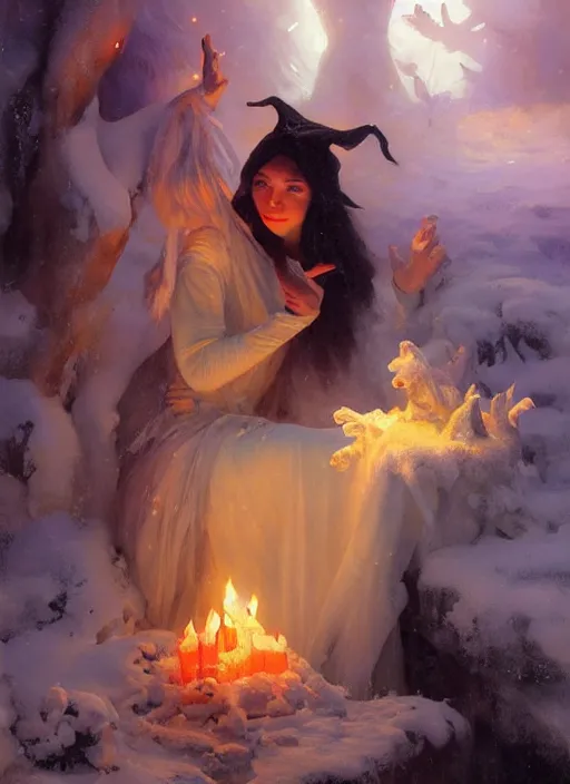 Prompt: the witch of frost by kev walker and vladimir volegov and alexander averin and delphin enjolras and daniel f. gerhartz