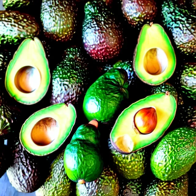 Image similar to avocade eyes, avocado nose, avocado mouth