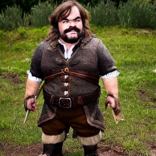 Image similar to jack black as a dwarf