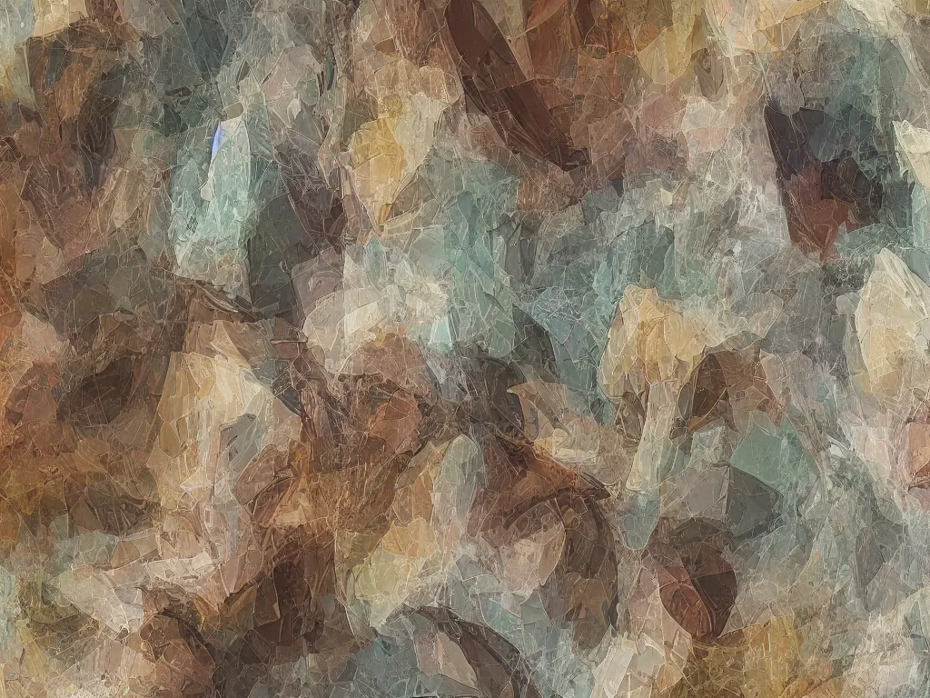 Image similar to abstract deco art of chaotic and detailed painted textures in an aesthetically pleasing natural earthy tones,