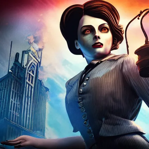 Elizabeth from Bioshock Infinite, wallpaper, Stable Diffusion