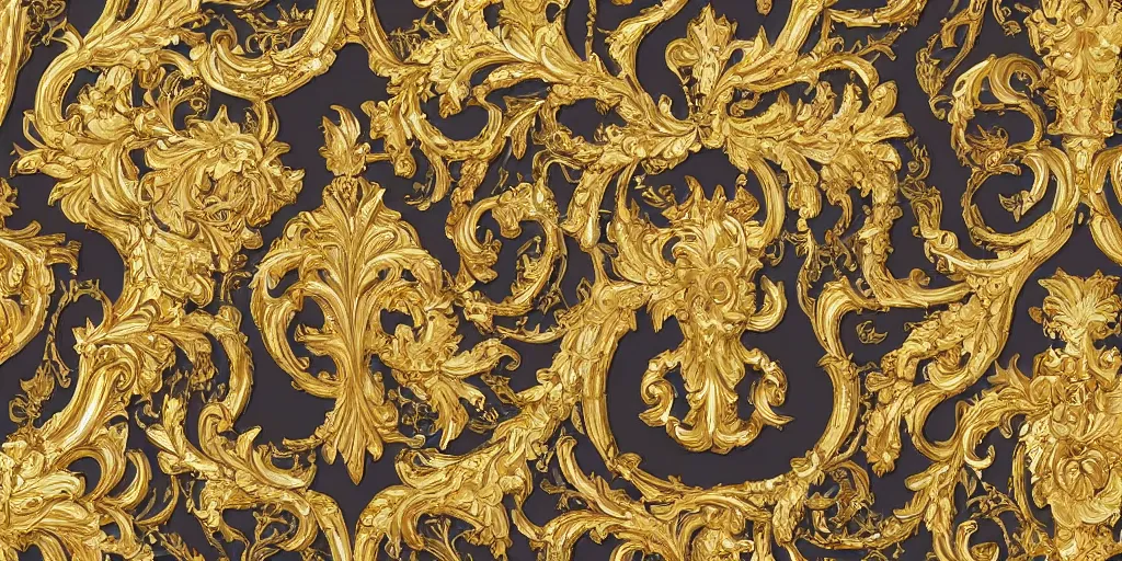 inrticate versace baroque wallpaper, combined with