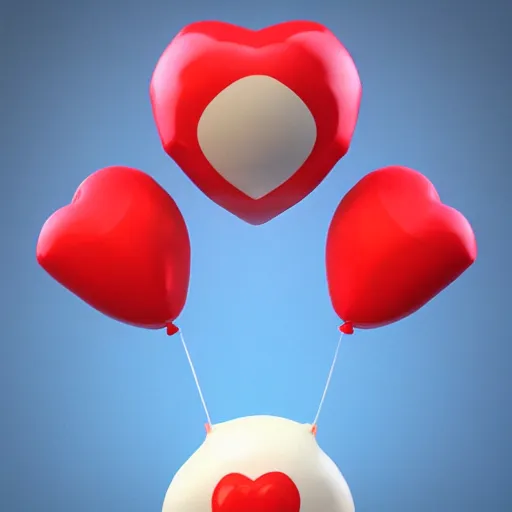 Prompt: a cyndiquil from pokemon with a heart shaped balloon, a 3 d render by pedro pedraja, featured on polycount, pixel art, rendered in maya, 2 d game art, rendered in cinema 4 d