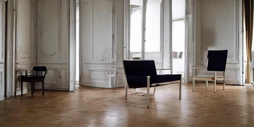 Prompt: a optimal chair in a livingroom designed by marcel broodthaers