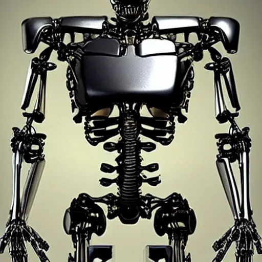 Image similar to Skynet's most popular endoskeletal cyborg was its Series 800 Terminator, which used a metallic endoskeleton covered with living tissue. The Series 800 Terminator was a breakthrough in developing Terminators that were similar to humans.