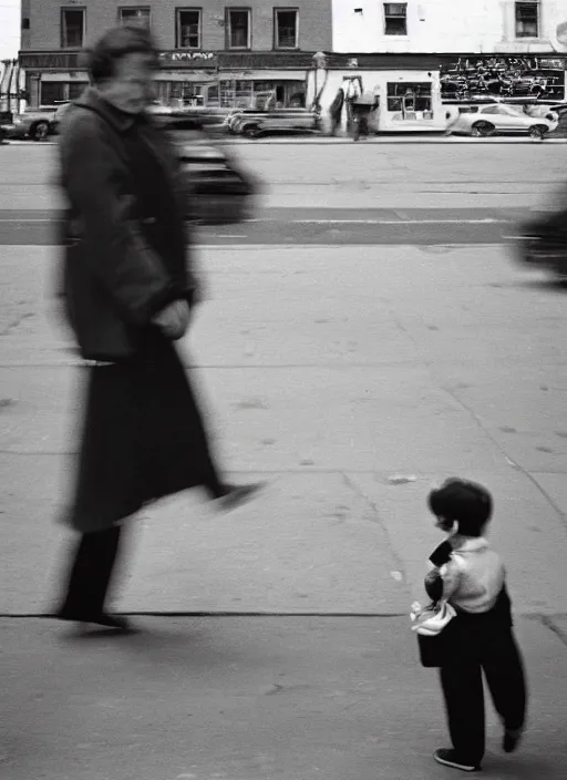 Image similar to street photography by vivian maier. professional photography.