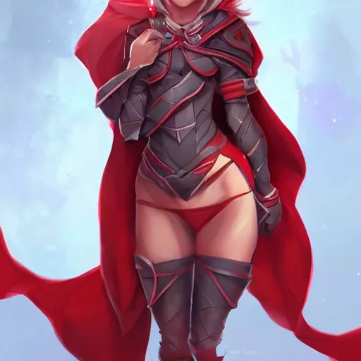 Image similar to Goblin Girl Dnd Character, cleric, red scarf, hatched pointed ear, full body illustration, expert, beautiful, artgerm, trending on artstation, by rossdraws