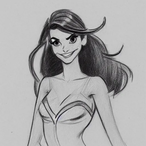 Image similar to milt kahl pencil sketch of victoria justice disney style