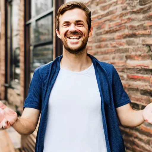 Prompt: snap of a white male smiling, snapchat