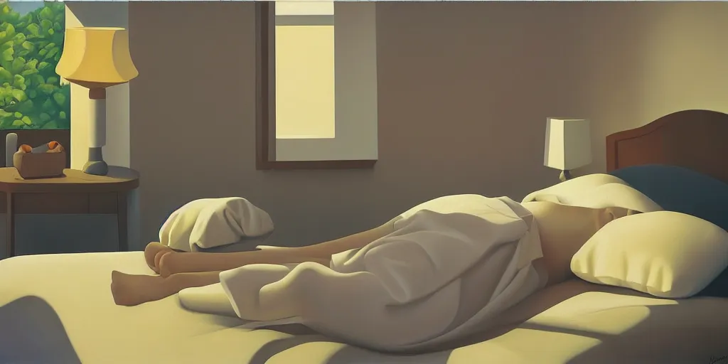 Image similar to bed, summer evening, kenton nelson