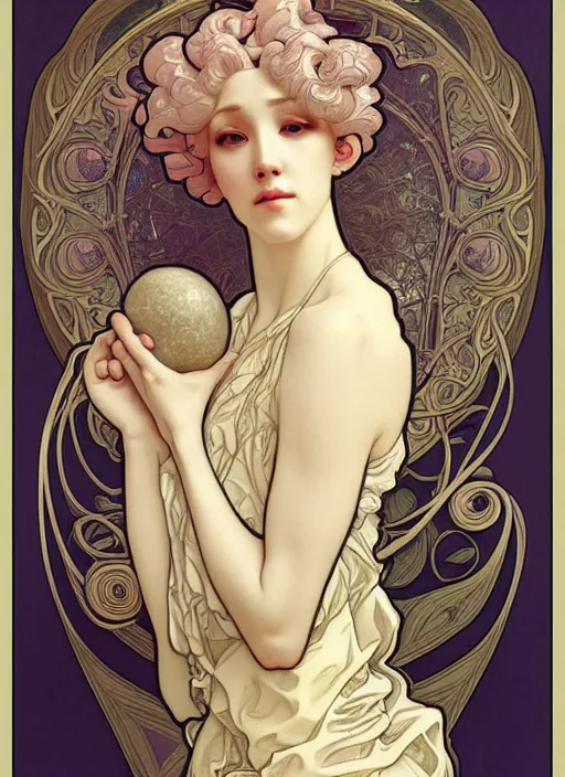 Image similar to squidward, rococo and art nouveau fusion, highly detailed, deep focus, elegant, digital painting, smooth, sharp focus, illustration, ultra realistic, japanese art by artgerm and alphonse mucha