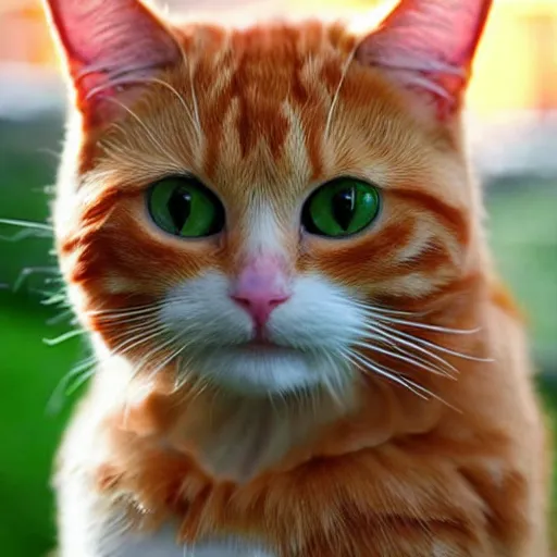 Image similar to ginger cat. unreal engine