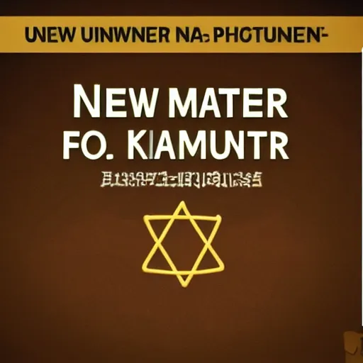 Prompt: new unkown matter element