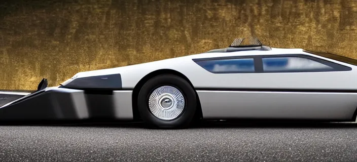 Image similar to a single 2 0 2 2 batmobile and delorean hybrid, dslr