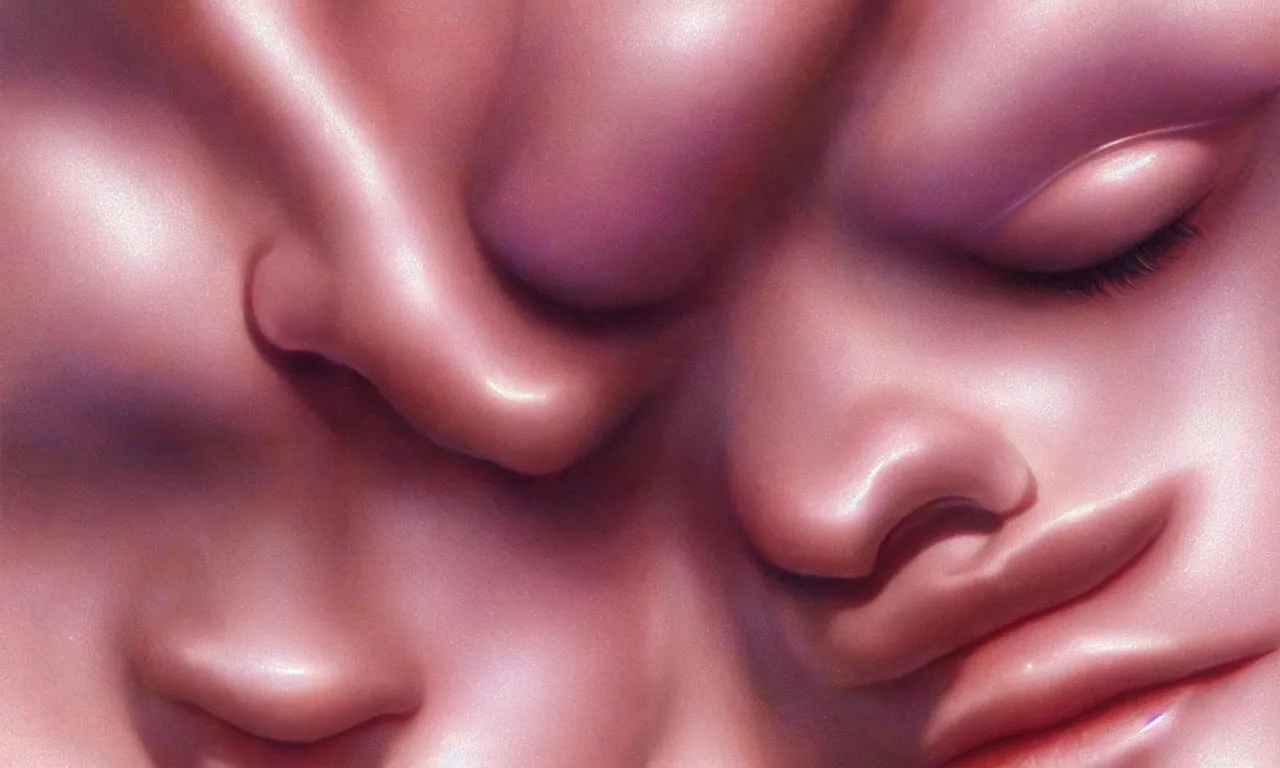 Prompt: fragrance portrait close up by hajime sorayama highly detailed hyper - real very beautiful