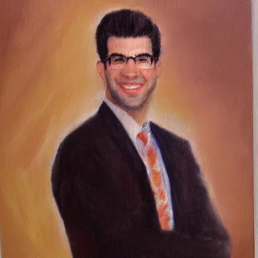 Image similar to oil painting of steven crowder