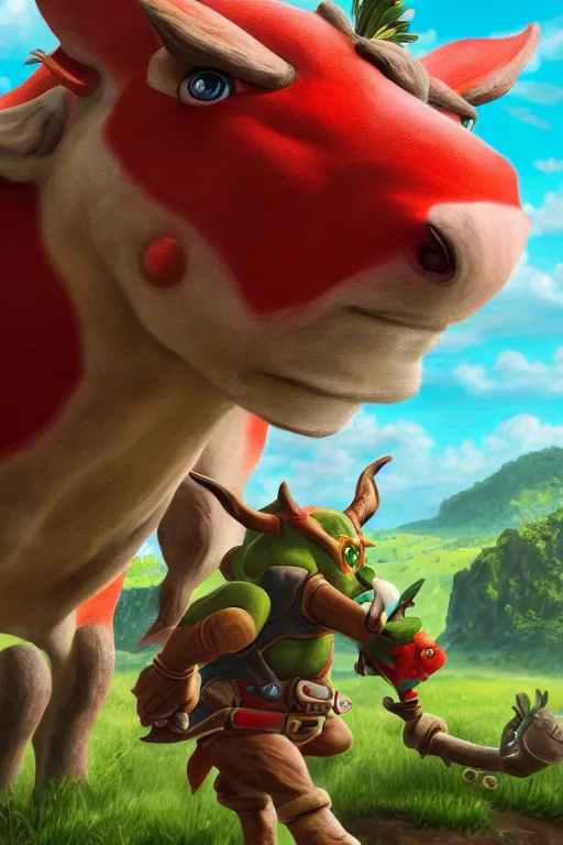 Image similar to Hinox from Zelda oil on canvas, intricate, portrait, 8k highly professionally detailed, HDR, CGsociety