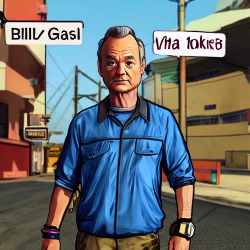 Image similar to bill murray as a gta 5 character