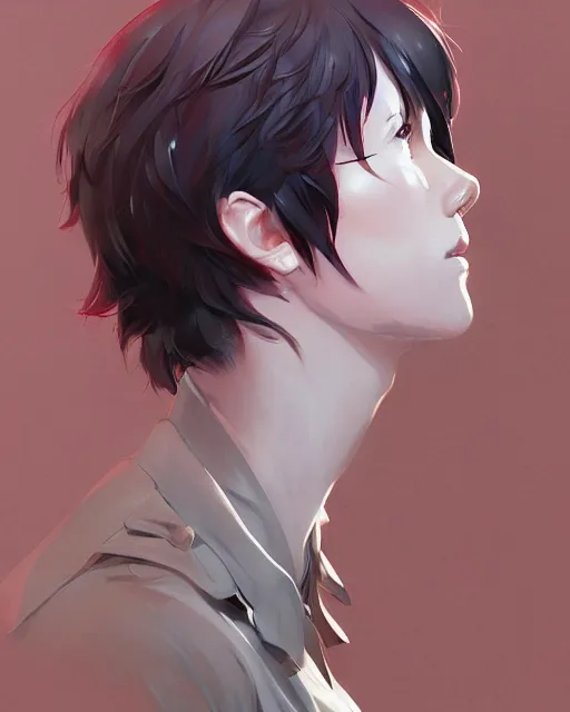 Image similar to hideo kojima, portrait shinkai makoto studio ghibli studio key hideaki anno sakimichan stanley artgerm lau rossdraws james jean marc simonetti elegant highly detailed digital painting artstation pixiv