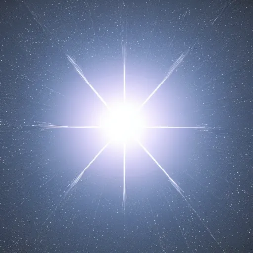 Image similar to 3 d render of a star in front of a white background, star centered in the center of the picture