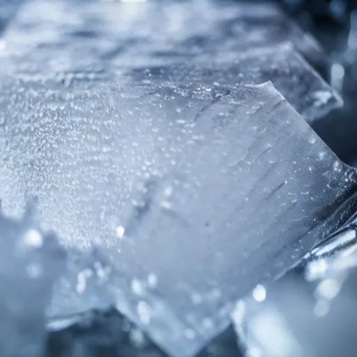 Image similar to close - up large clear ice block on snow in game of thrones, 4 k, epic, cinematic, focus, movie still, fantasy, extreme detail, atmospheric, dark colour, sharp focus