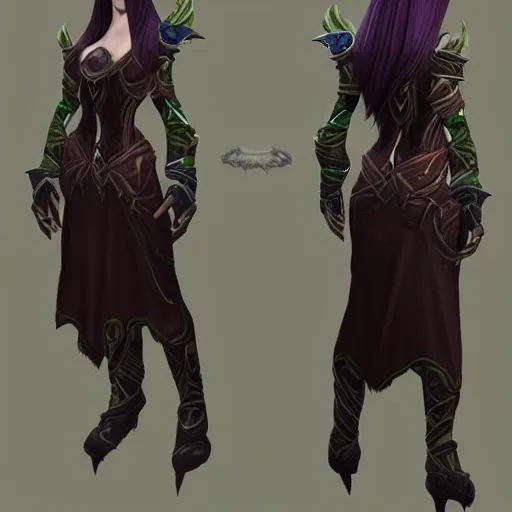 Prompt: Realistic Female human warlock from World of Warcraft, Highly Detailed, full body shot