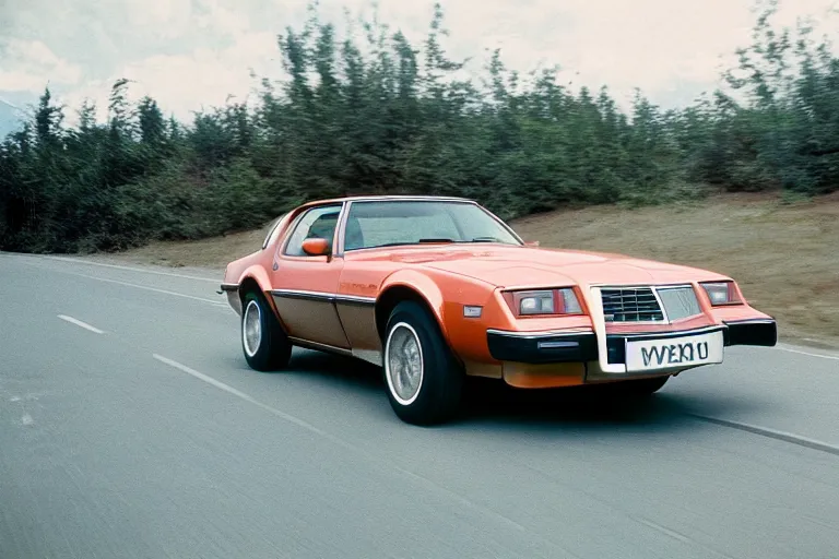 Image similar to 1978 Volvo TransAm, movie still, speed, cinematic Eastman 5384 film