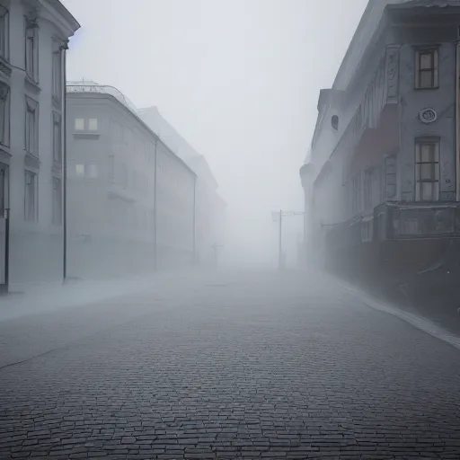 Prompt: helsinki is silent hill