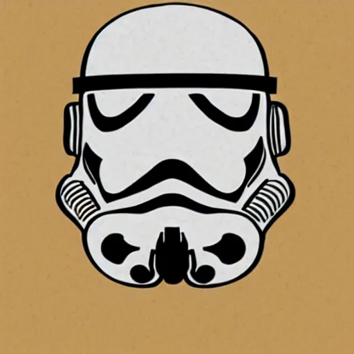 Image similar to portrait of stormtrooper, mash - up between mc escher and vincent van gogh