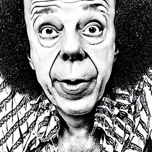 Image similar to “ richard simmons in the style of robert crumb”