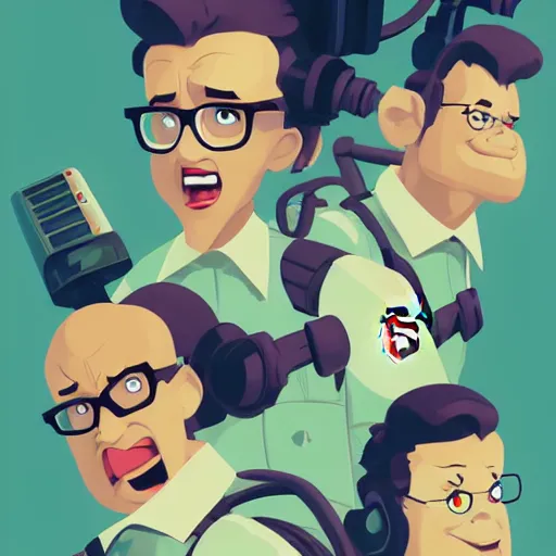 Image similar to face icon stylized minimalist ghostbusters, loftis, cory behance hd by jesper ejsing, by rhads, makoto shinkai and lois van baarle, ilya kuvshinov, rossdraws global illumination