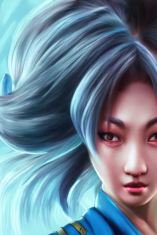 Image similar to Chun Lil , Street Fighter , pretty face, ultra detailed, digital art, 8k ,character ,realistic, portrait, hyperrealistic