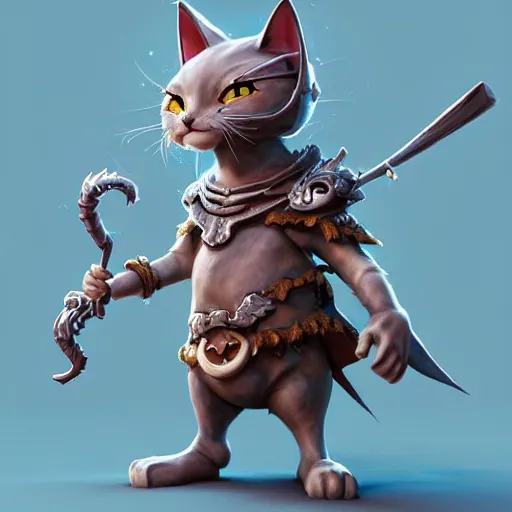 Prompt: super cute fantasy cat warrior 3D concept art by gediminas Pranckevicius and todd mcfarlane, anthropomorphic, glowing effect, ornate, dynamic, centered, sharp focus, beautiful detailed, face very realistic, Game Art!!, hyper detailed, no background, cartoon, cinematic, raytrace, Trend on artstation, C4D