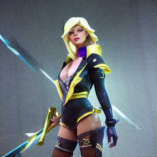 Image similar to still of pretty Ashe (League of Legends) in KDA More music video. 3d render, octane render, game art, realistic, highly detailed, trending on artstation, 4k, trending on artstation, pixar, cgsociety, unreal engine 5, redshift render, trending on artstation, blender, behance, cg