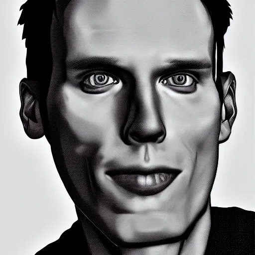 Prompt: Jerma985 digital portrait