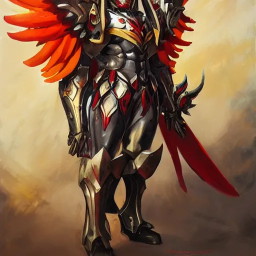 Prompt: greg manchess portrait painting of armored sanguinius with wings as overwatch character, medium shot, asymmetrical, profile picture, organic painting, sunny day, matte painting, bold shapes, hard edges, street art, trending on artstation, by huang guangjian and gil elvgren and sachin teng