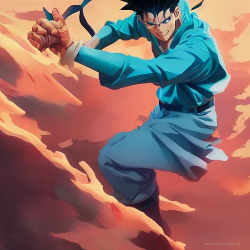 Image similar to hero world yu yu hakusho, behance hd by jesper ejsing, by rhads, makoto shinkai and lois van baarle, ilya kuvshinov, rossdraws global illumination